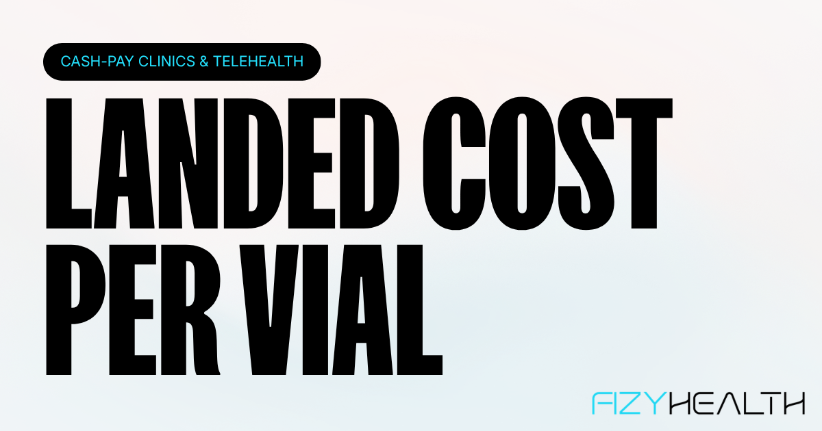Fizy Health blog on landed cost per vial for semaglutide clinic quoting and 503A partner comparison.